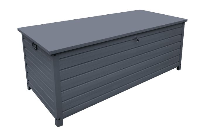 Aluminium Gartenbox - Breite: 1810 mm, Tiefe: 790 mm, Höhe: 750 mm, Rauminhalt: 800 l