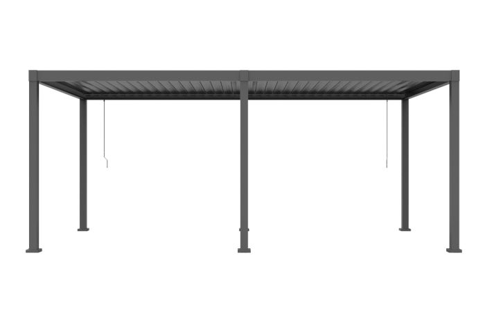 Pergola Dallas aus Stahl & Aluminium - Farbe: anthrazit, Länge: 6000 mm, Breite: 3000 mm, Höhe: 2500 mm