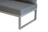 Loungesofa 2-Sitzer links Lissabon aus Aluminium - Aluminiumfarbe: graualuminium, Stofffarbe: dunkelgrau