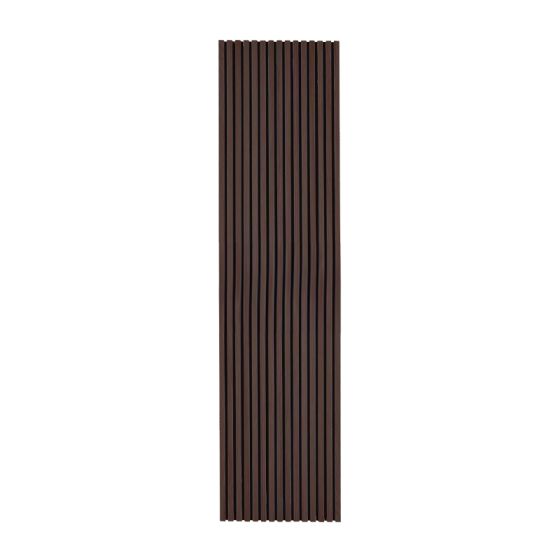 Akustikpaneele  - Modell: Walnuss dunkel - künstliches Holzfurnier, Maße: 2400 x 600 x 22 mm, Stück: 4, Packungsinhalt: ca. 5,76 m²