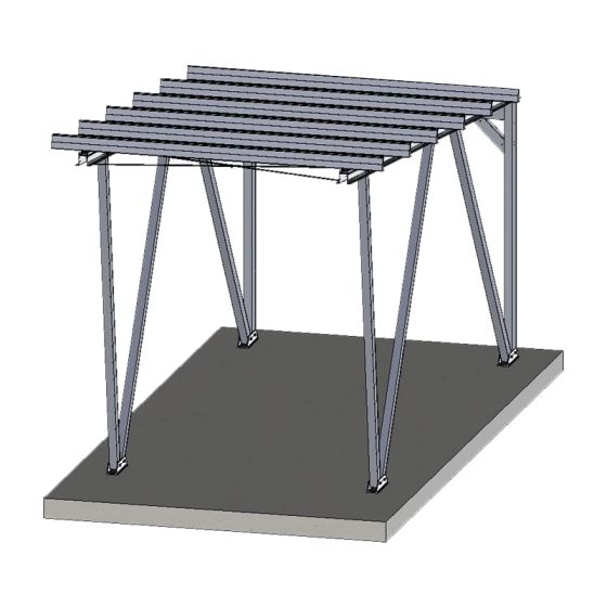 Alu Carport Mod. Future Starterset - Farbe Alu: blank, Dach: ohne Dach, Photovoltaik: ohne