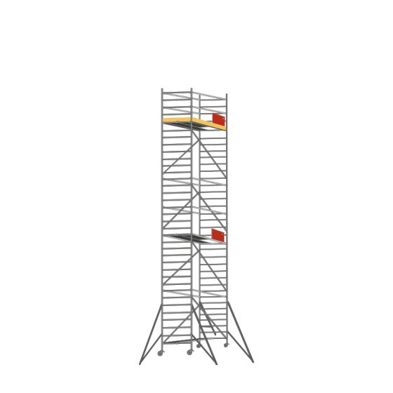 Alu Fahrgerüst Mod. E Standardausführung - Breite: 1,30 m - Gerüstl.: 1,80 m, Arbeitsh.: 10,30 m