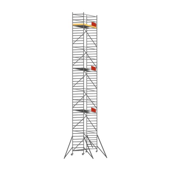 Alu Fahrgerüst Mod. E Standardausführung - Breite: 1,30 m - Gerüstl.: 1,80 m, Arbeitsh.: 14,30 m