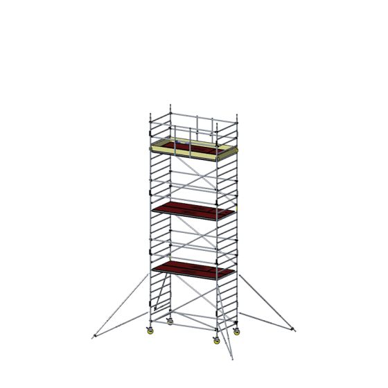 Alu Fahrgerüst Mod. E neue Norm MOBILE - Breite: 1,30 m - Gerüstl.: 1,80 m, Arbeitsh.: 8,30 m