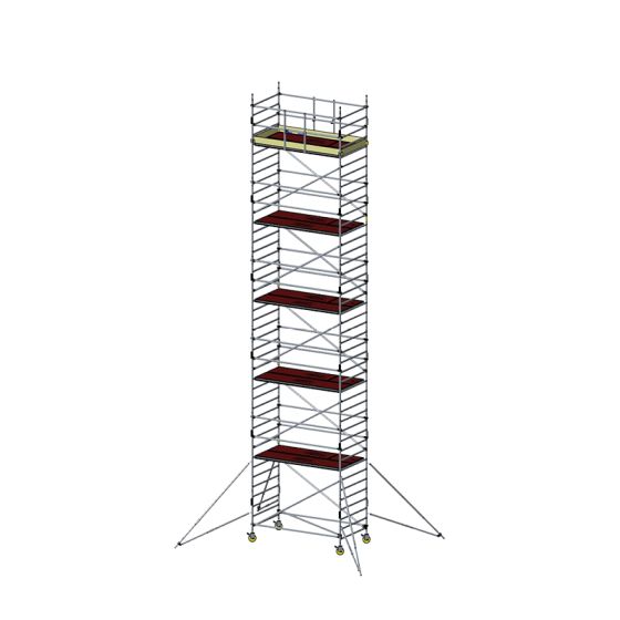 Alu Fahrgerüst Mod. E neue Norm MOBILE - Breite: 1,30 m - Gerüstl.: 2,50 m, Arbeitsh.: 12,30 m