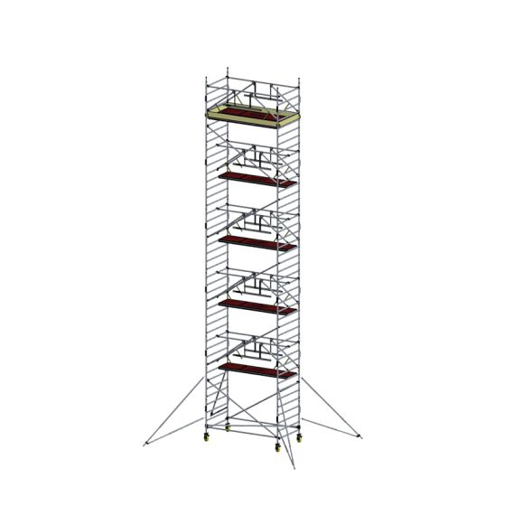 Alu Fahrgerüst Mod. E neue Norm SAFE - Breite: 1,30 m - Gerüstl.: 1,80 m, Arbeitsh.: 12,30 m