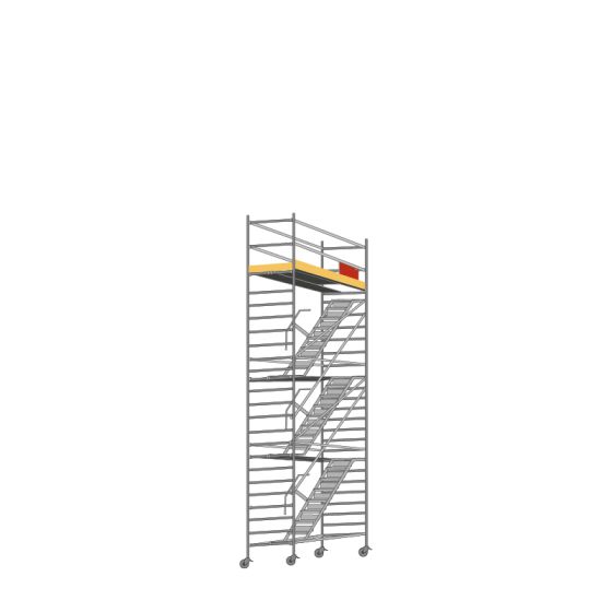 Alu Fahrgerüst Mod. FP (Treppenturm) - Breite: 1,30 m, Länge: 2,50 m - Arbeitshöhe: 8,30 m