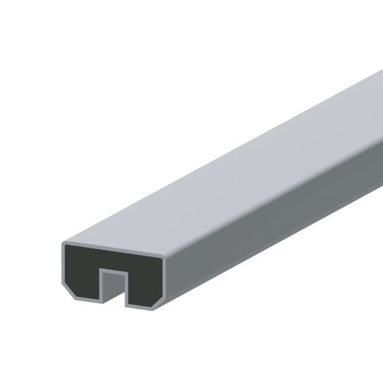 Abschlussprofil Alu in Edelstahloptik - Länge: 300 cm, Querschnitt: 9 x 39 mm