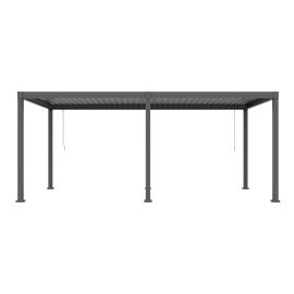 Pergola Dallas aus Stahl & Aluminium - Farbe: anthrazit, Länge: 6000 mm, Breite: 3000 mm, Höhe: 2500 mm