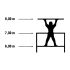 Alu Fahrgerüst Mod. FP (Treppenturm) - Breite: 1,30 m, Länge: 2,50 m - Arbeitshöhe: 8,30 m
